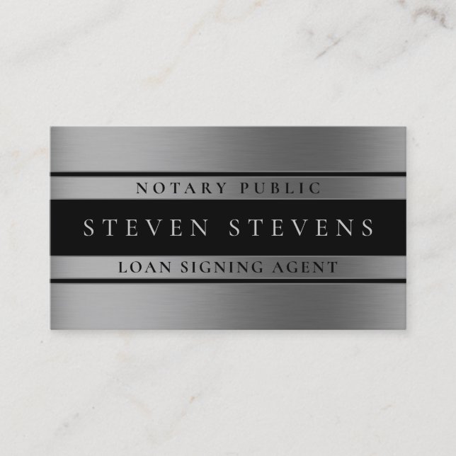 Metallic elegant stylish  business card (Front)