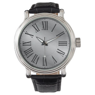 Metallic Face/NO Background Roman Numeral Watch