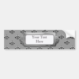 Metallic Fleur de lis (Silver) Bumper Sticker