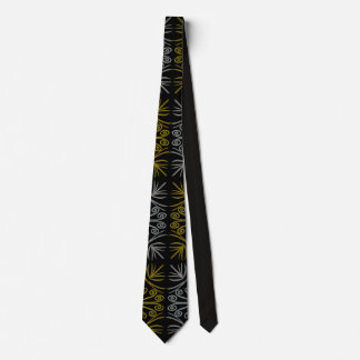 Metallic flower tile abstract tie