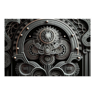 Metallic Fractals Poster