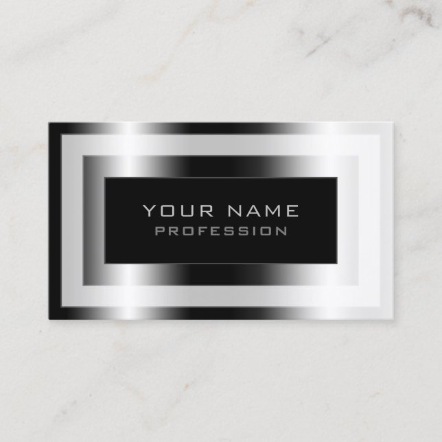 Metallic frame luxurious  business card (Front)