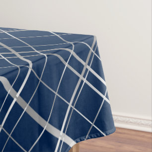 Metallic Frame Pattern.b D Blue BG Tablecloth
