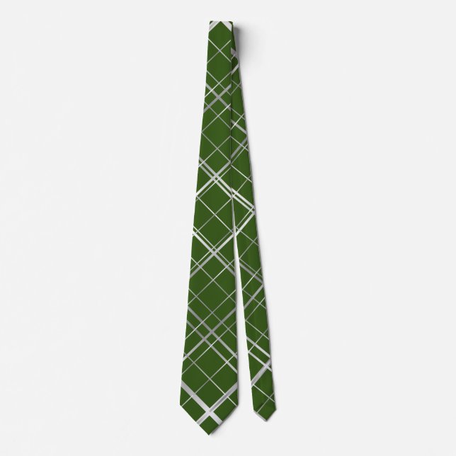 Metallic Frame Pattern.b D Green BG Tie (Front)