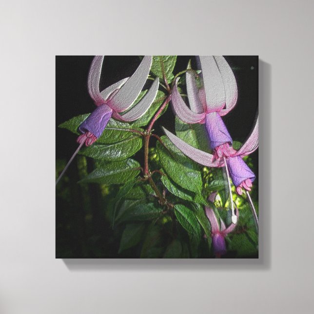 Metallic Fuchsia Blossoms - Digitally Enhanced Canvas Print (Front)