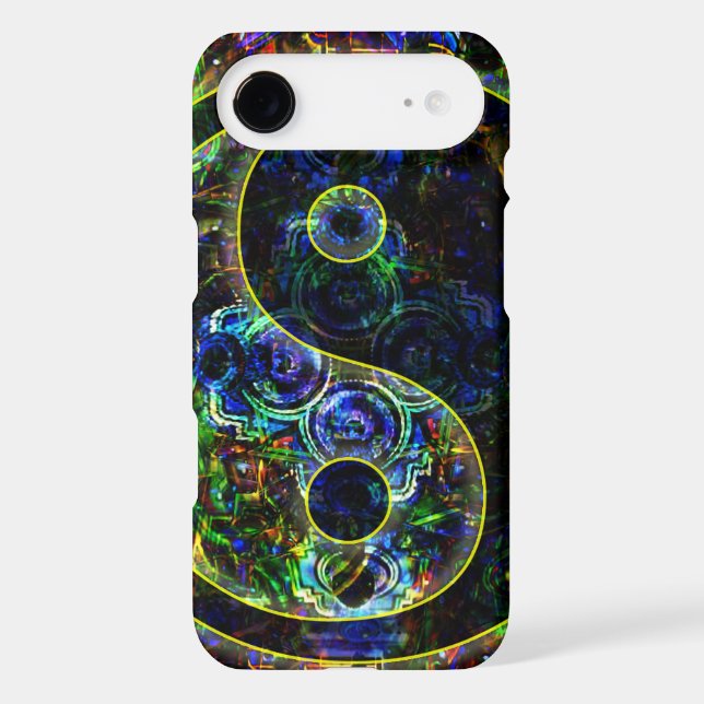 Metallic Future Urban Landscape Yin Yang Symbol Case-Mate iPhone Case (Back)