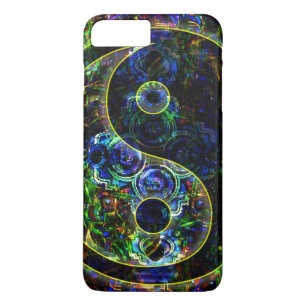 Metallic Future Urban Landscape Yin Yang Symbol iPhone 8 Plus/7 Plus Case