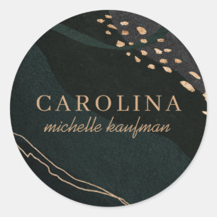 Metallic Geode Classic Round Sticker