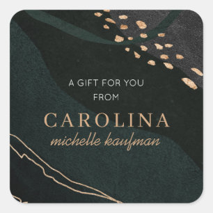 Metallic Geode Square Sticker