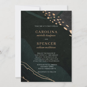 Metallic Geode Wedding Invitation