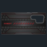 Metallic Geometric Black Texture Red Accent Samsung Galaxy Case<br><div class="desc">Image of a metallic geometric texture background with red accent and a custom monogram.</div>