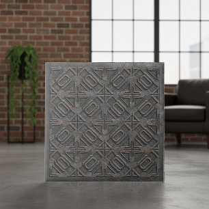 Metallic Geometric Cast Iron #7 ID1227 Tile