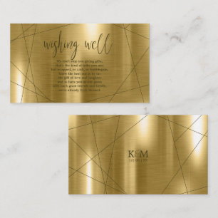 Metallic Geometric Wishing Well Gold ID648 Enclosure Card