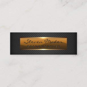 Metallic Glossy Banner   Perforated Mesh Mini Business Card