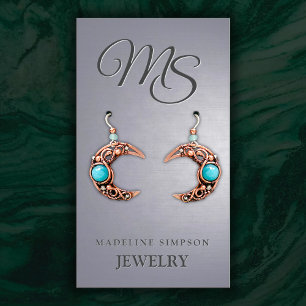 Metallic Glow Emblem Jewellery Earring Display Business Card