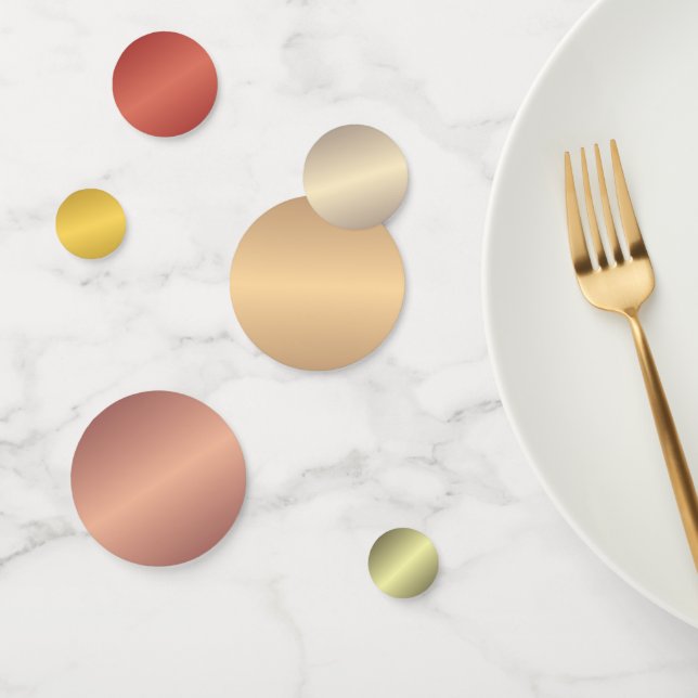 Metallic Gold Add Your Own Text & Photos Template Confetti (Group)