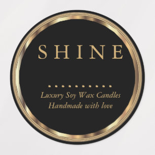 ⭐ Metallic Gold and Black Labels