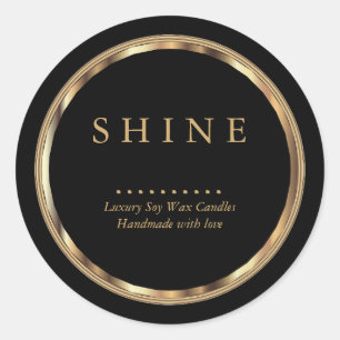 Metallic Gold and Black Labels