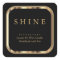 Metallic Gold and Black Labels Square