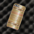 Metallic Gold And Copper Stripes 2