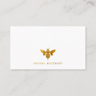 Metallic Gold Bee Personalised Profile Card