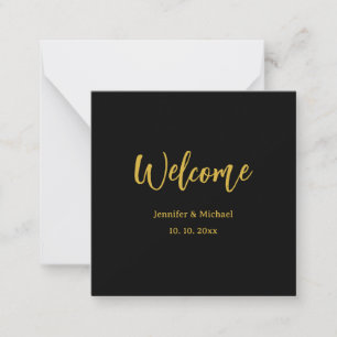 Metallic Gold & Black Professional Modern Elegant Card