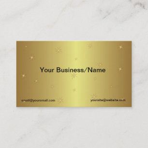 Metallic Gold Business Card with Stars