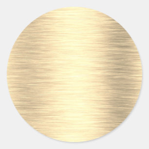 Metallic Gold Classic Round Sticker