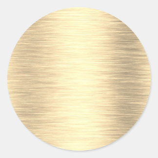 Metallic Gold Classic Round Sticker
