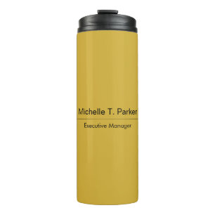 Metallic gold colour elegant plain minimalist thermal tumbler