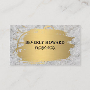 Metallic Gold Concrete Business Card