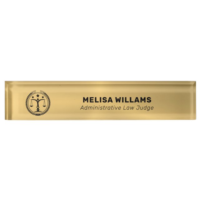 Metallic Gold Custom Logo Nameplate (Front)