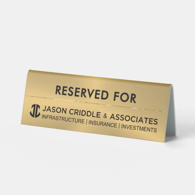 Metallic Gold Custom Logo-Reserved For (Front)