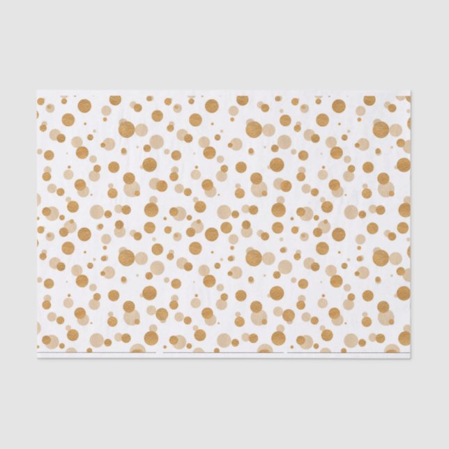 Metallic Gold Dots Christmas  Tissue Paper (Front)