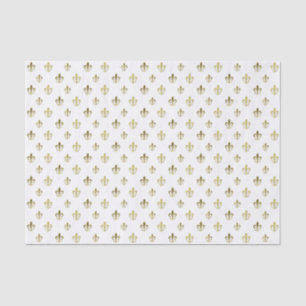 Metallic Gold Fleur de Lis French Tissue Paper