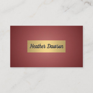 Metallic Gold Frame   Geometric Pattern Business Card