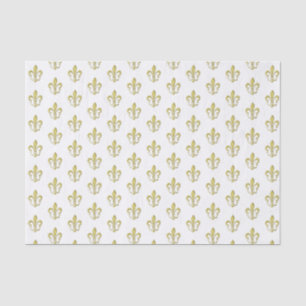 Metallic Gold French Fleur de Lis Tissue Paper
