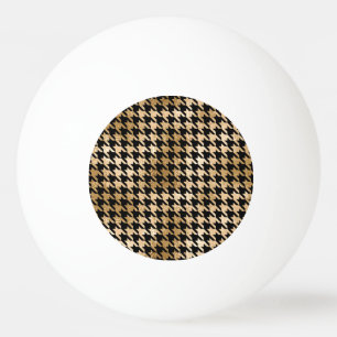 Metallic gold hounds tooth, fashion pattern. ping pong ball