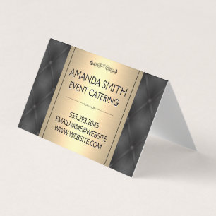 Metallic Gold   Leather Upholstery Background Business Card
