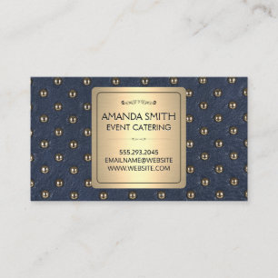 Metallic Gold   Leather Upholstery Background Business Card