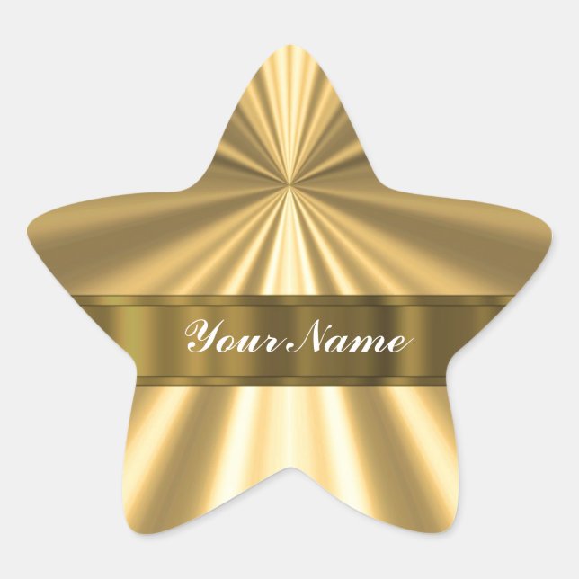 Metallic Gold looking Star Sticker (Front)