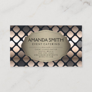 Metallic Gold Pattern   Lux Fancy Business Card