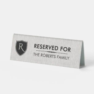 Metallic Gold Reserved Family Crest