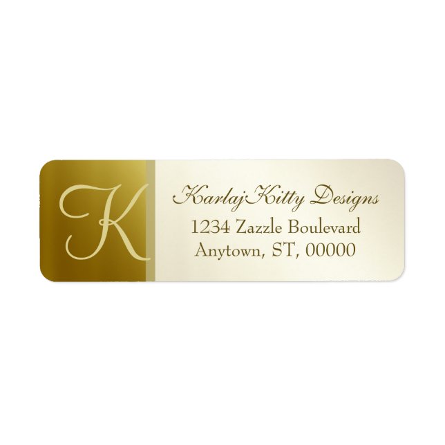 Metallic Gold Return Address Labels (Front)