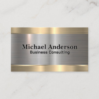 Metallic Gold | Silver Business Card