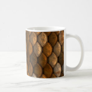 Metallic Gold Silver Copper Coffee Mug