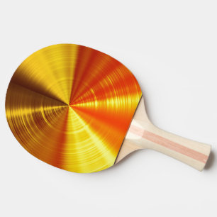 Metallic Gold Spiral Ping Pong Paddle