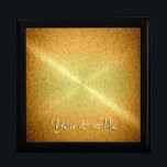 Metallic Gold Stainless Steel Metal Gift Box<br><div class="desc">Metallic Stainless Steel Metal. Please remove / change "You & Me" prior to purchase. Design is available on other products.</div>