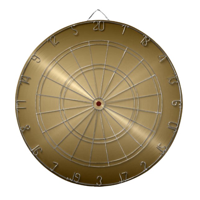 Metallic Gold Stainless Steel Metal Look Dartboard (Front)