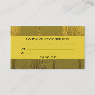 Metallic Gold Streaks Appointment Card